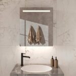 Badezimmerspiegelschrank aus Aluminium 60x70 cm (2060B-Serie)