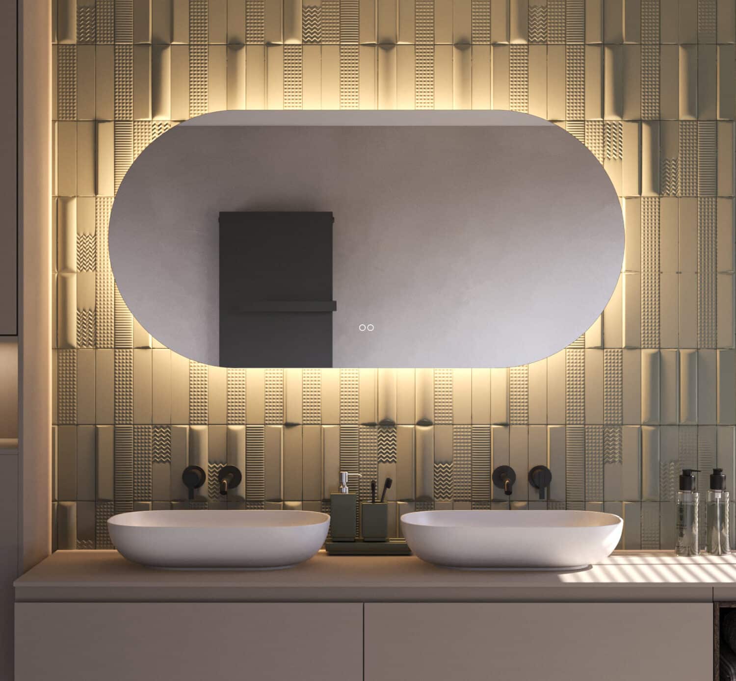 Trendy-ovale-spiegel-met-verlichting-en-verwarming-140-cm-2-1500x1388 Ovaler Badezimmerspiegel 140x70 cm (8030 Series) – Bild 1