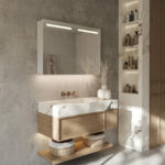 Badezimmerspiegelschrank aus Aluminium 100x70 cm (2100B)